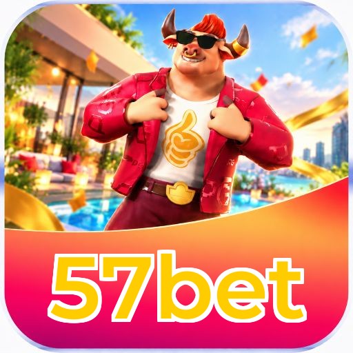 Interface da plataforma 57bet mostrando slots populares e bônus de boas-vindas